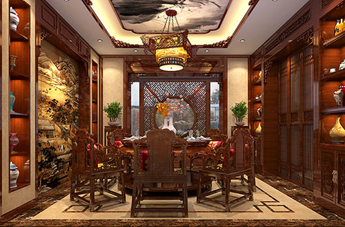 文山温馨雅致的古典中式家庭装修设计效果图